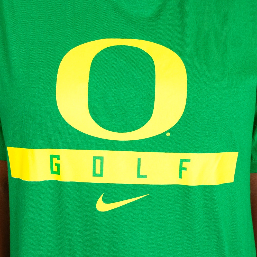 Classic Oregon O, Nike, Green, Crew Neck, Cotton, Men, Unisex, Golf, Basic, T-Shirt, 906590